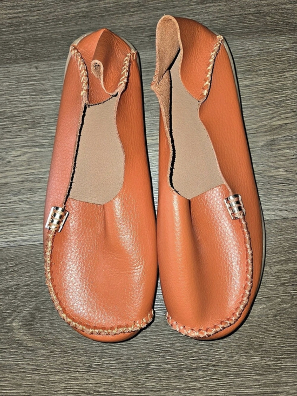 Orange Moccasin Shoes Like New